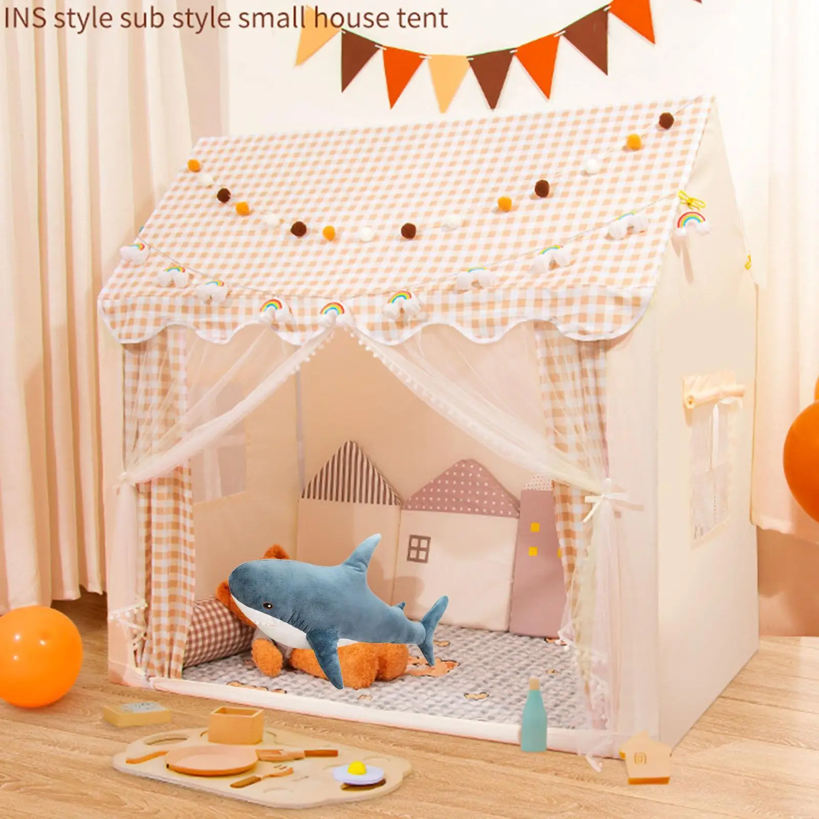 

Kids Play Tent Playroom Easy to Assemble Birthday Gift Princess Castle Playhouse for Girls Birthday Party Boys Daycare Picnics