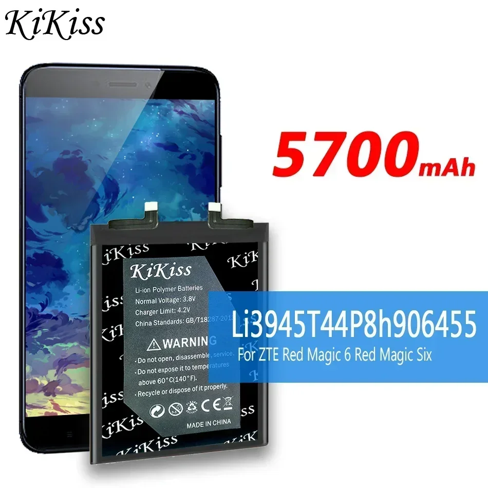 

KiKiss rechargeable Battery Li3945T44P8h906455 5700MAH for ZTE 906455 Nubia Red Magic 6 Magic6 Red Magic Six Mobile Phone