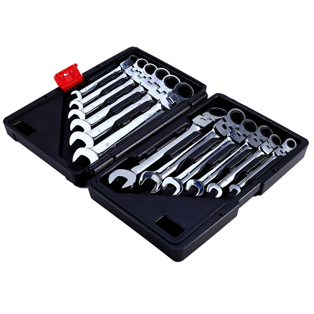 مرنة اسئلة وجع اسئلة أداة مفتاح الربط 12 قطعة مرنة مزيج المفكات اسئلة وجع سيارة المرآب أداة مجموعة 8-19 مللي متر #5