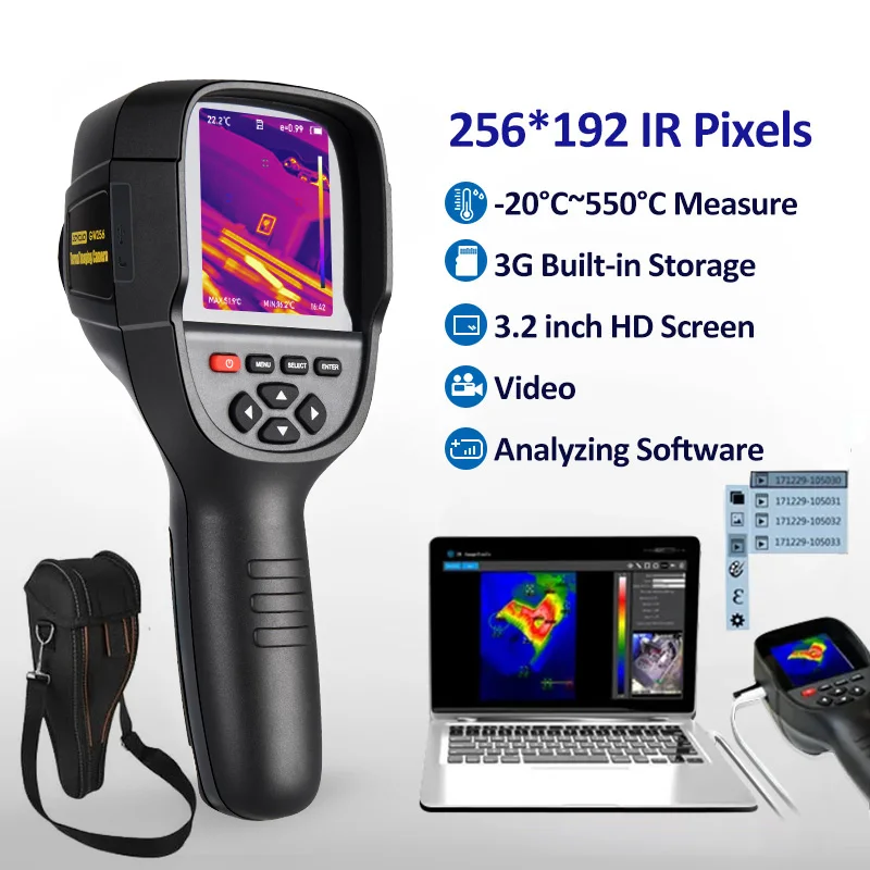 GW256 Thermal Imaging Camera for Water Pipe Leak and Power Electrical 256*192 Handheld Infrared Thermal Imager GW192S