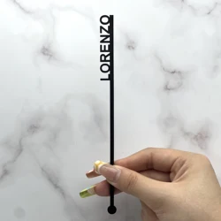 12/60/120pcs Personalized Acrylic Wedding Decor Baptism souvenir Customized Name Cocktail Stirs Bachelor Party Drink Stirrers