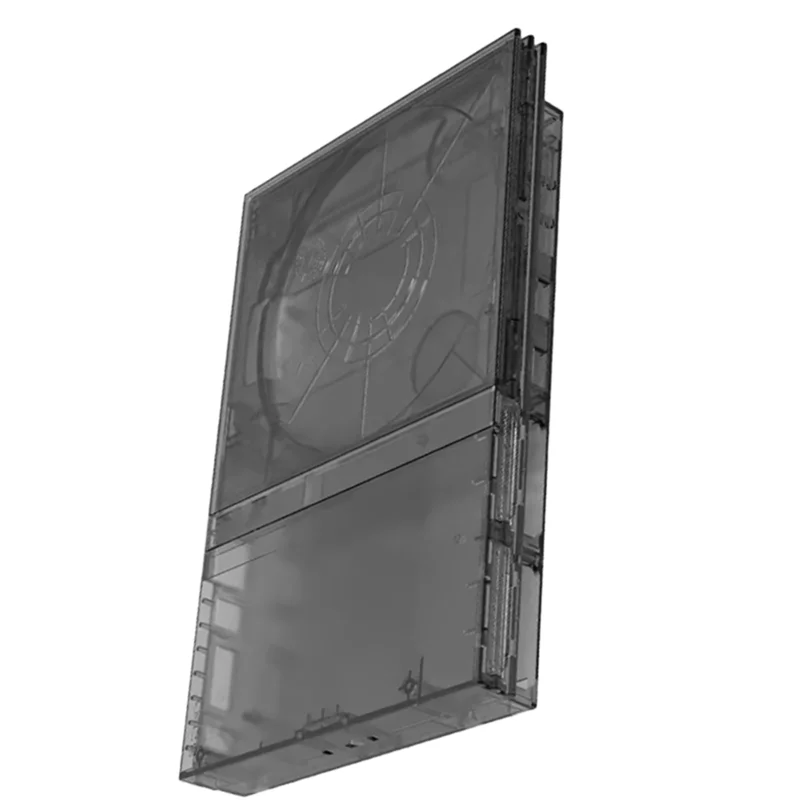 PS2スリム用透明交換シェル、プレイステーション2スリムゲーム機用フルハウジングケース