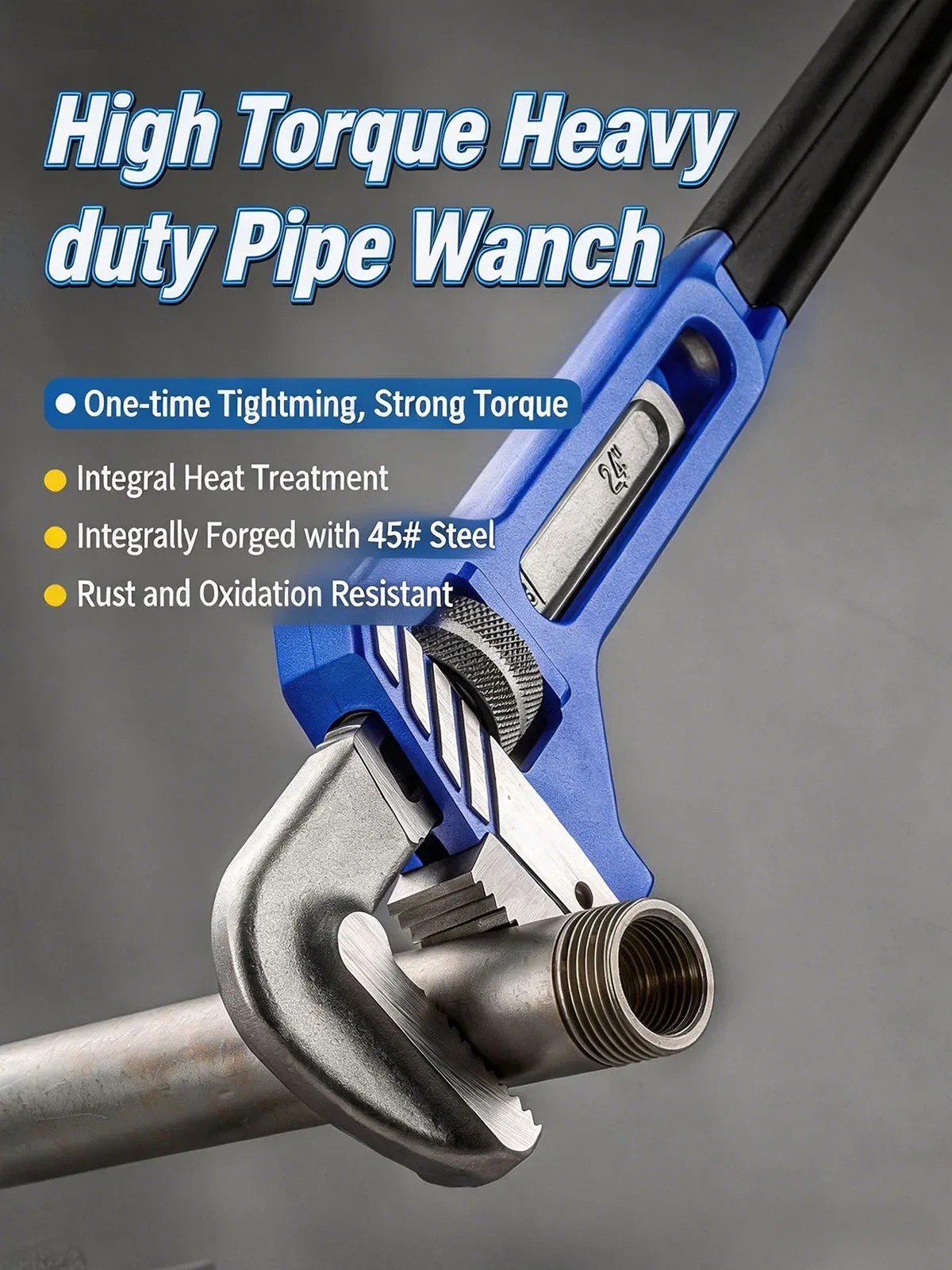 New Heavy Duty Adjustable Pipe Wrench 8 10 12 Inch Forged Steel Straight Spanner Universal Plumbing Tool For Plumber Home Repair