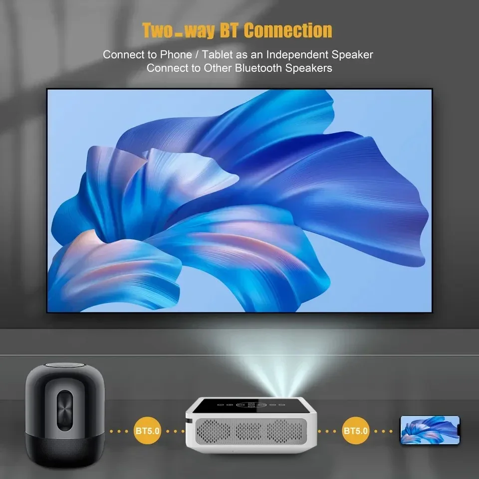 Native 1080p FHD Projector Presentation Office Meeting Intelligent Annotations Hight Brightness Lcd Home Cinema Mini Projector