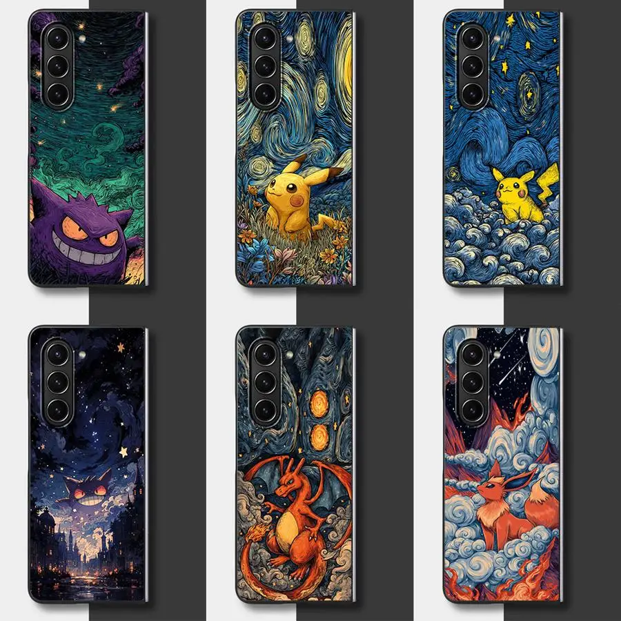 Phone Cover Case for Samsung Galaxy Z Fold 8 Ultra ZFold4 ZFold3 ZFold5 Z Fold 7 6 5 ZFold7 ZFold6 Cartoon P-Pokemons
