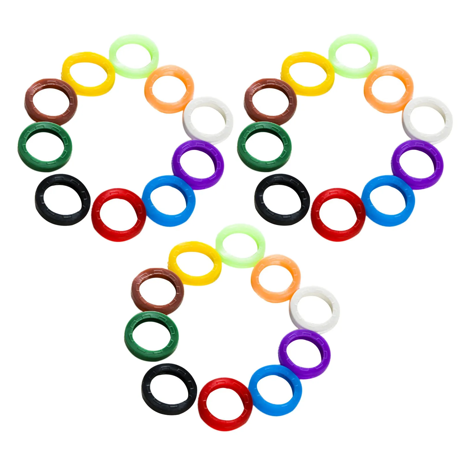 

32 шт. цветные колпачки для брелоков с этикетками и кодами, аксессуары