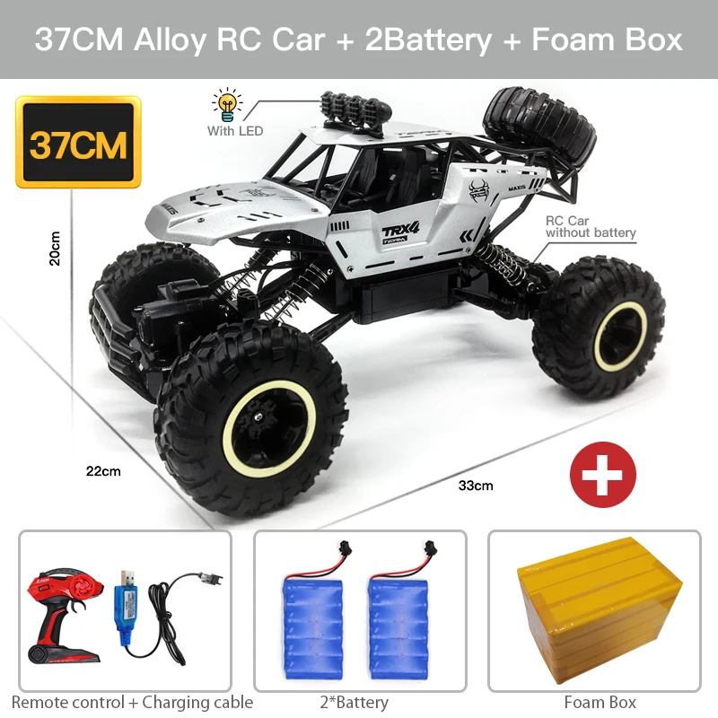 ZWN 1:12 / 1:16 4WD RC Car With Led Lights 2.4G Radio Remote