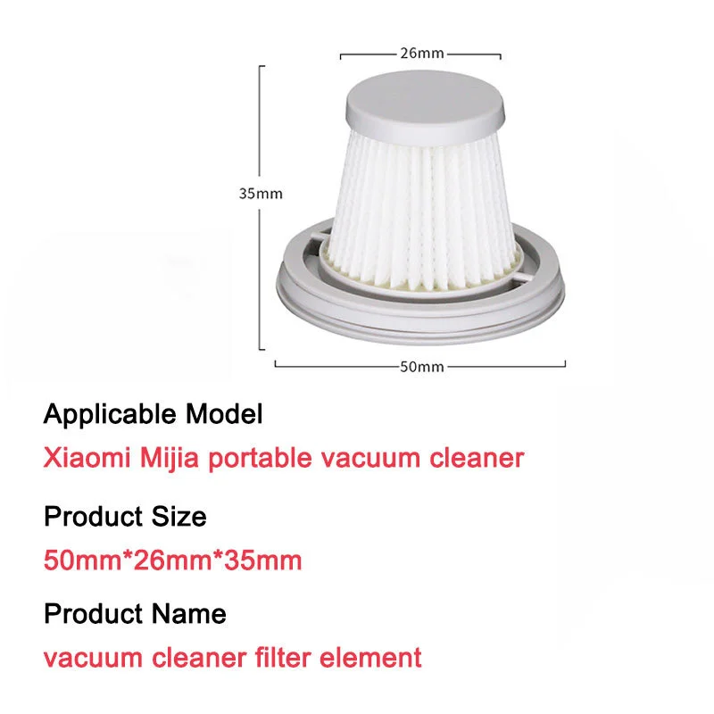 Hepa Filter For Xiaomi Mijia Handy Vacuum Cleaner SSXCQ01XY Spare Part Home Car Mini Wireless Replacement Accessories H13