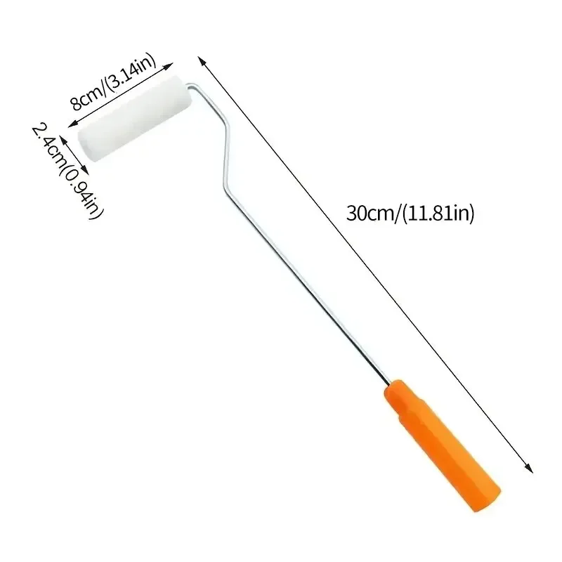 11pcs Paint Roller Kit ,Thumb Roller Core Small Corner Latex Paint Roller Core and Bracket, Wall Painting Tools