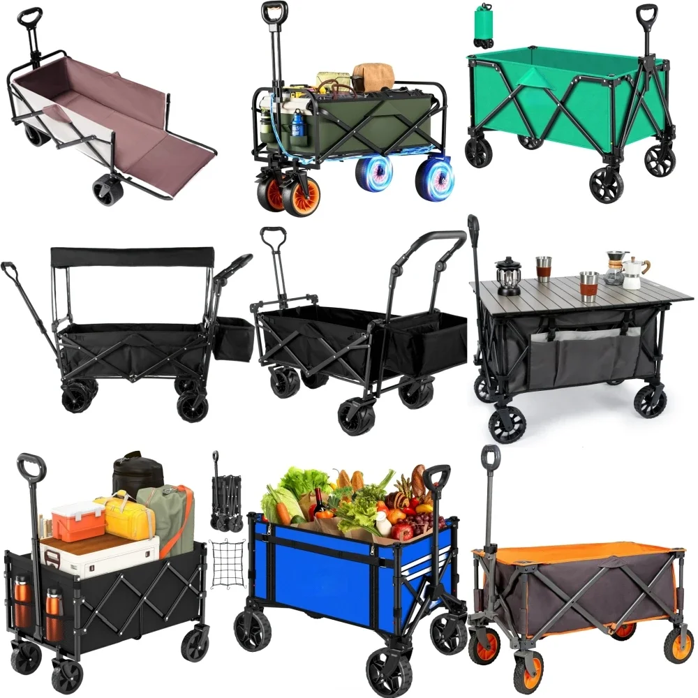 

Outdoor Wagon Shopping Camp Wheel Trolley Electric Camping