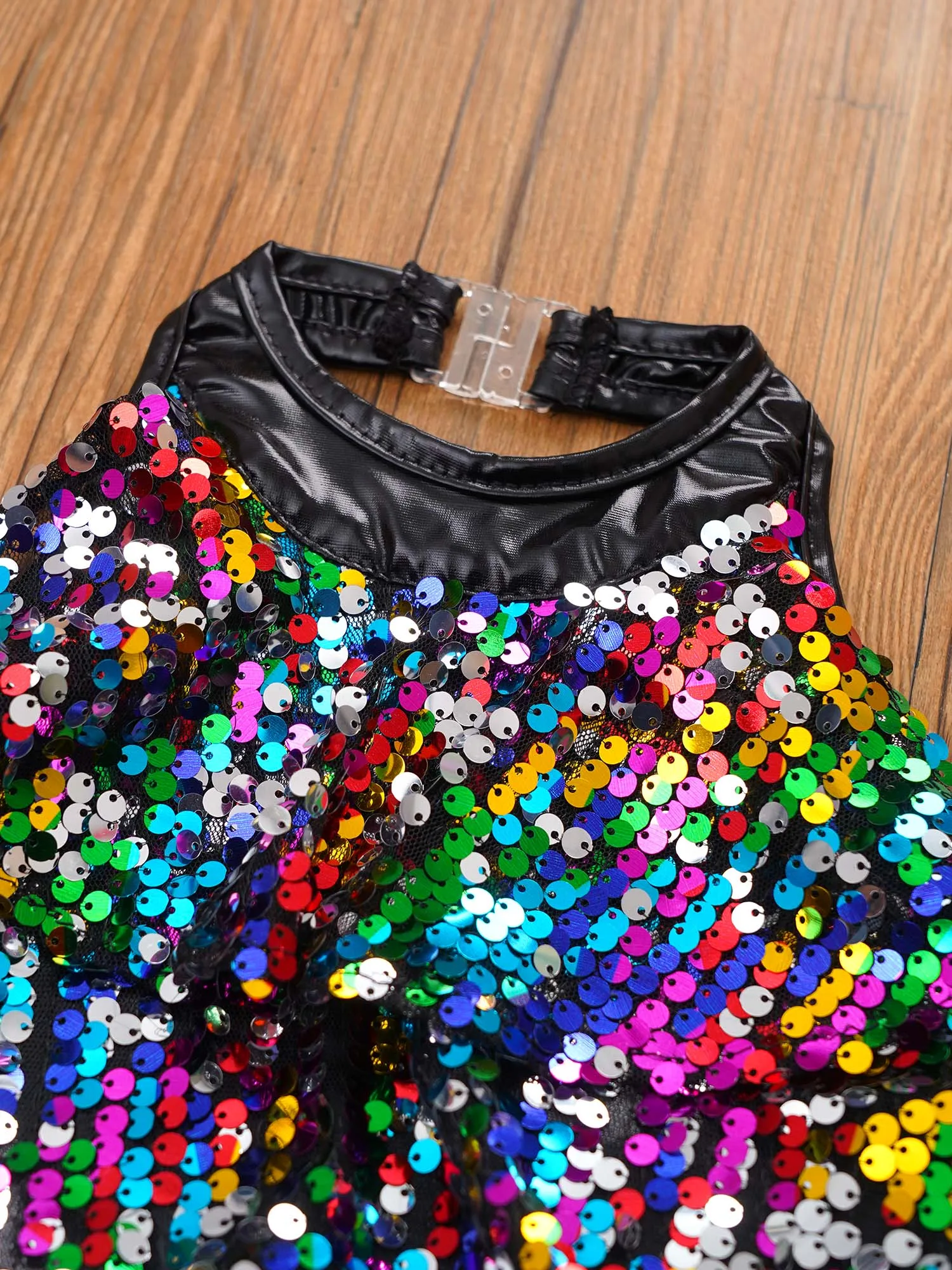 أطفال بنات لامعة الترتر الباليه توتو فستان الجمباز يوتار أداء الرقص زي للرقص الغنائي الجاز اللاتينية الحديثة #5