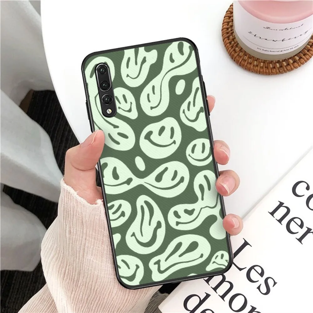 S-Smiley Face Funny Phone Case For Huawei P 8 9 10 20 30 40 50 Pro Lite Psmart Honor 10 lite 70 Mate 20lite