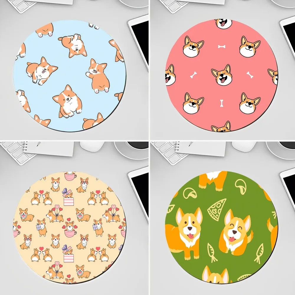 

Corgi Lovely Animal Mousepad Rubber Small Speed Version Game Computer Keyboard Office Table Mat PC Laptop Mouse mat Writing