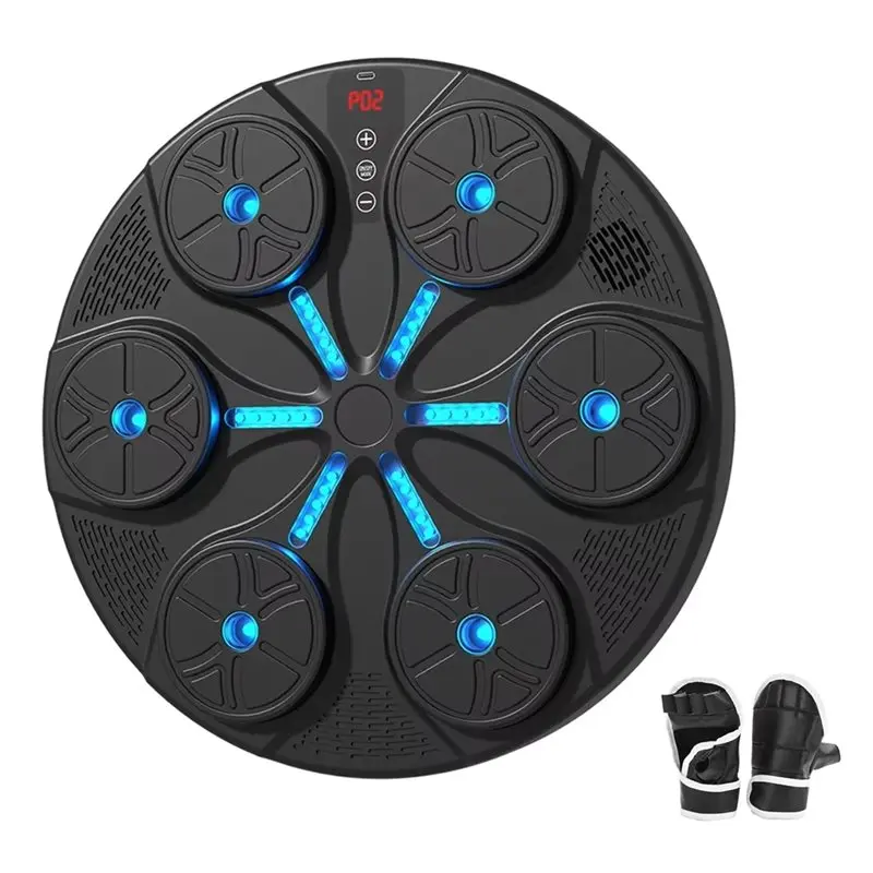 Music Boxing Machine USB Charging Boxing Wall Machine Adjustable With Gloves For Kids Adults Musical Boxing Machine Gift