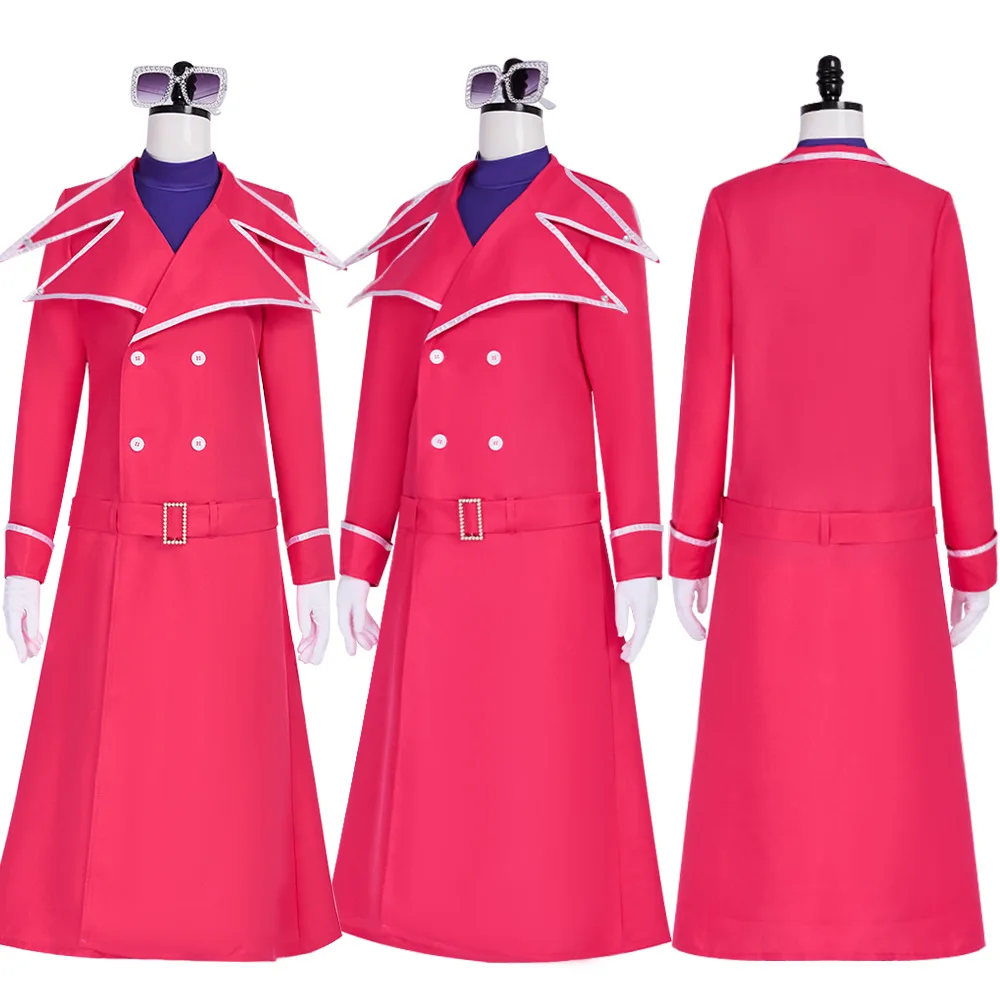 أنيمي حقير فالنتينا تأثيري الوردي زي فيلم اللص لعب الأدوار النساء فانتازيا الملابس نظارات قفازات مجموعة هالوين الدعاوى