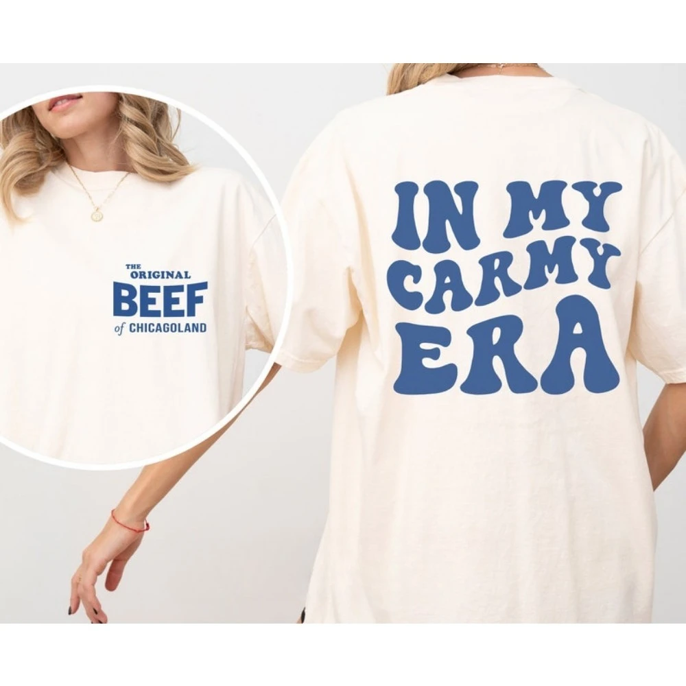 في عصر بلدي كارمي قميص البقر الأصلي من شيكاجولاند وجبة عائلية سباغيتي جيريمي ألين المشجعين للجنسين تيز الملابس الجمالية #2