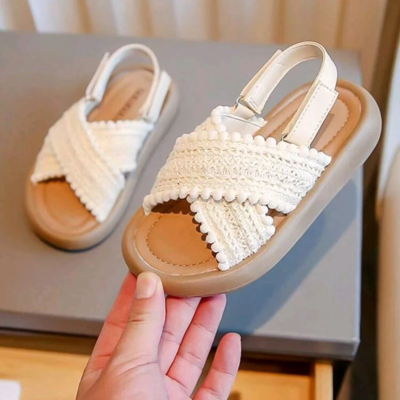 Girls' Casual Sandals New Arrival Summer Flat Shoes For Little Big Kids, Children's Beach Shoes For Girls