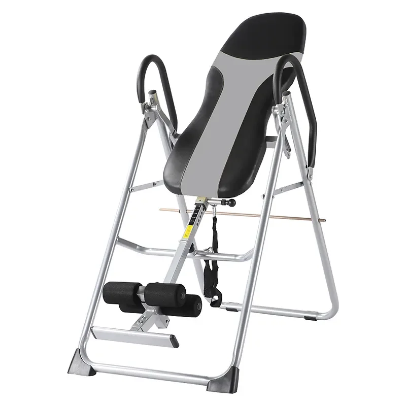 

Factory Steel Gym Equipment Foldable Gravity Inversion Table for Back Therapy Reflexology Handstand Stretch Fitness Machine