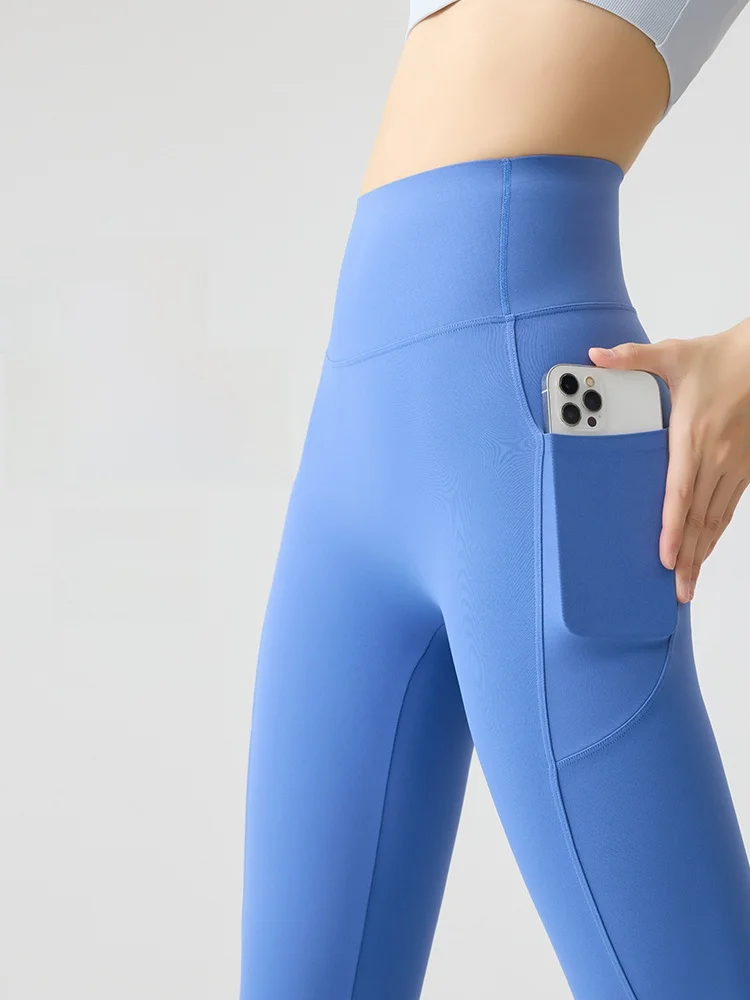 White ket Yoga Pants High Waist Ice Silk Thin Summer Fitn Tummy Control Butt Lifting Long Leggings Women's Outerwear