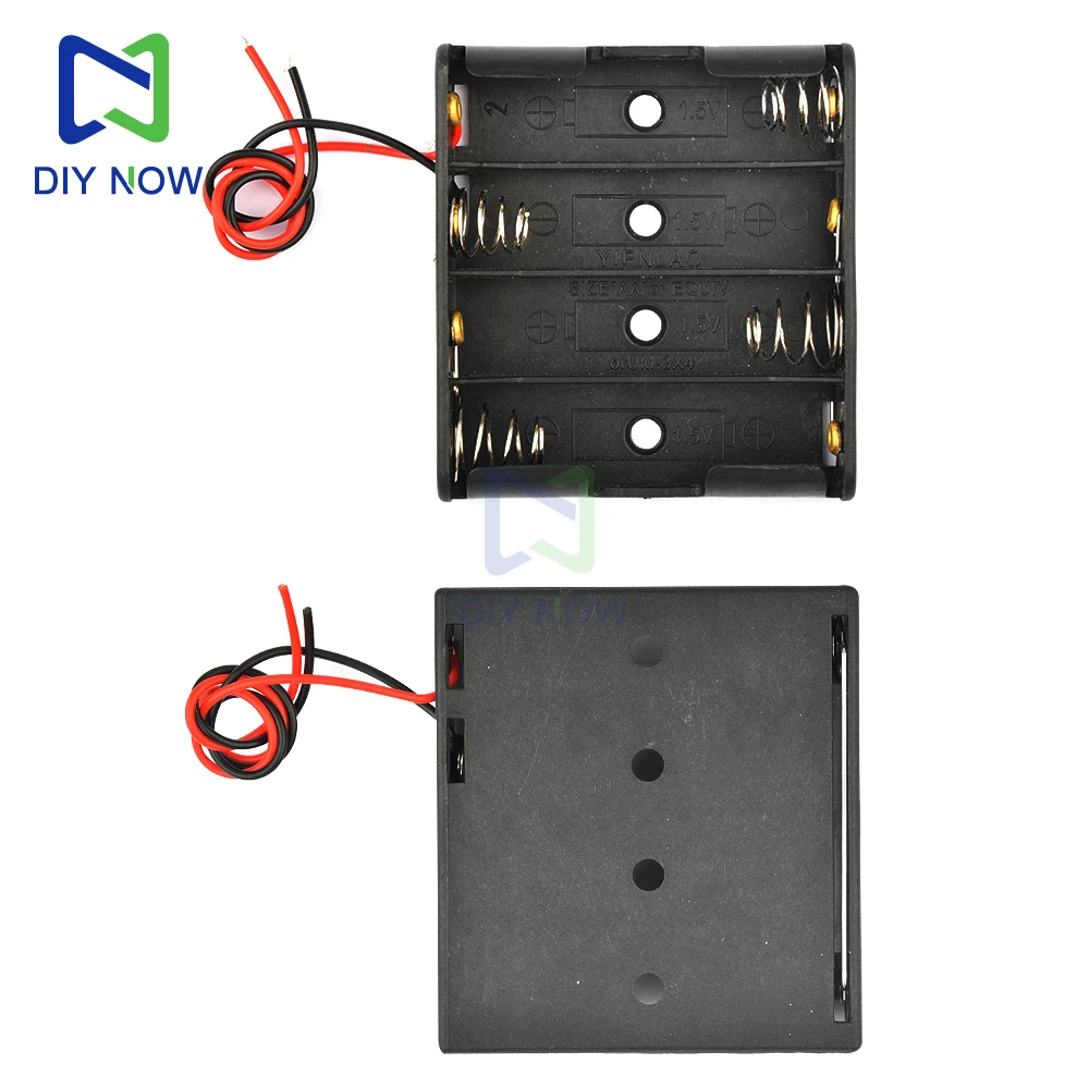 1/2/3/4/5/6 slot AA battery box No. 5 battery holder 18650 battery holder storage box with wire For Arduino DIY KIT