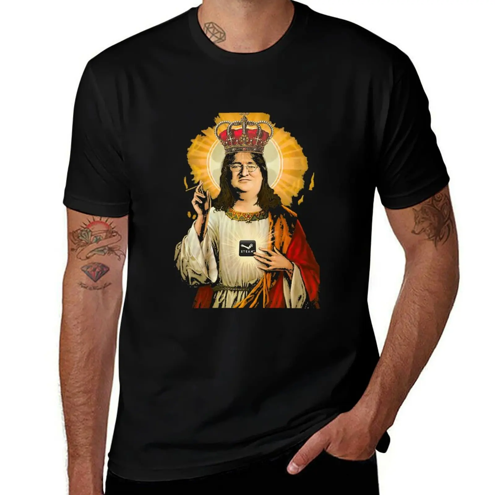 

Our Lord Gaben T-Shirt oversized graphic tee man t shirt mens clothing