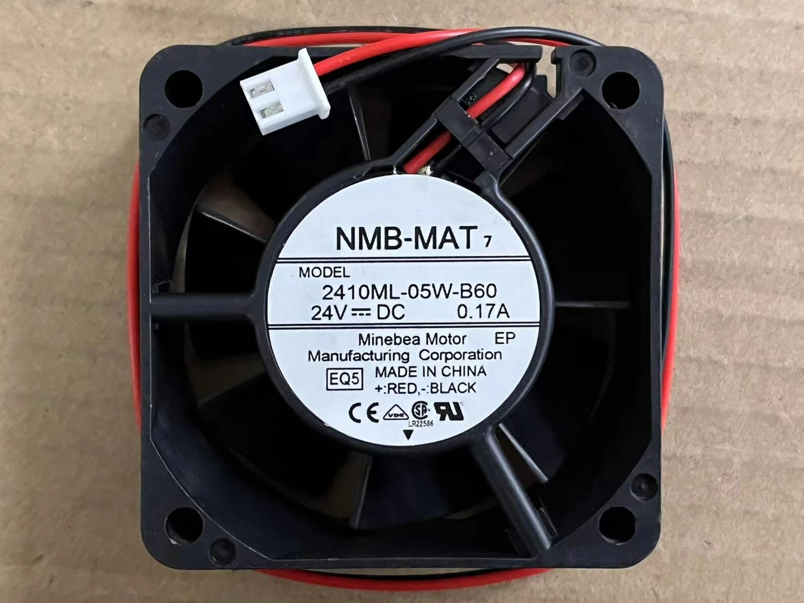

FOR NMB 2410ML-05W-B60 DC 24V 0.17A 6CM 6025 Axial cooling fan 2 wire