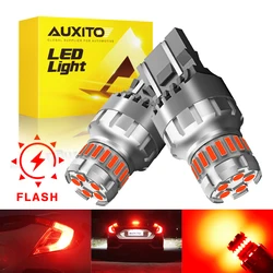 AUXITO 2Pcs T20 7440 Flash Strobe LED Red Brake Light W21W W21/5W 7443 Srck LED Bulbs Super Bright Car Tail Reversing Lights DRL