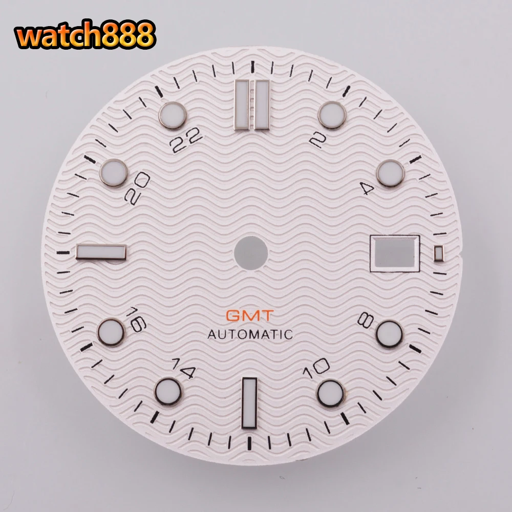 

NH35 31 мм стерильный циферблат, зеленые светящиеся часы NH35 NH36, аксессуары для механизмов, белый/темно-синий/черный