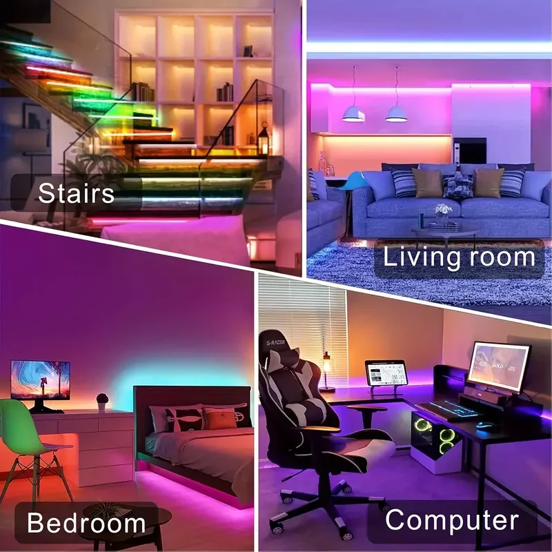 1-40 متر Led قطاع أضواء APP 44Key الموسيقى مزامنة التحكم عن بعد USB 5 فولت RGB شريط مرن لغرفة الديكور إضاءة خلفية للتلفاز ديود ديكور
