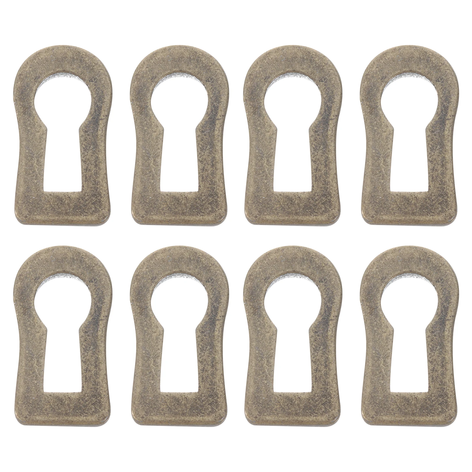 

10 Pcs 22x12x7mm Zinc Alloy Copper Keyhole Covers Furniture Hardware Decorative Oval Lock Hole Protectors For Cabinets