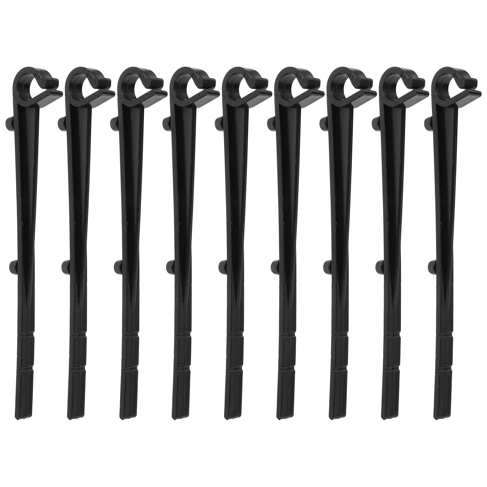 

20 Pcs Black Straight Hook Gutter Clips Durable Plastic Secure Attachment Mesh Guard Filter Retaining Brackets Rain Gutter
