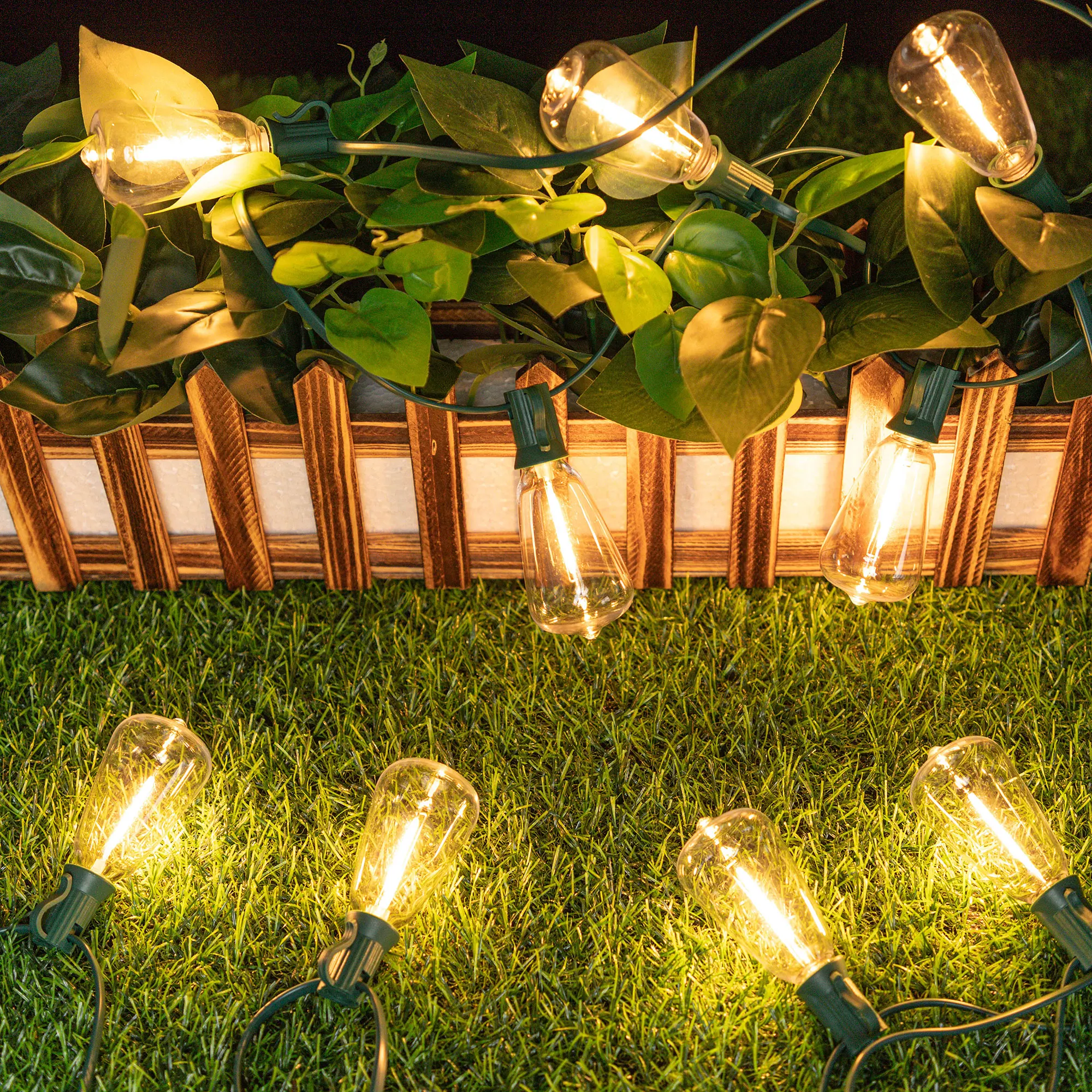 Imagem -05 - Plástico Impermeável Led String Luz Lâmpadas de Substituição Shatterproof Guirlanda ao ar Livre Conetável Garden Party Decorações St38 E12