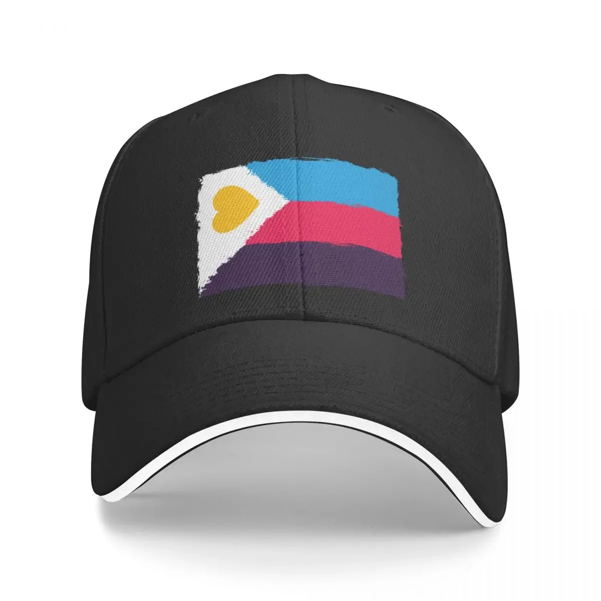 Polyamory Flag - Paint Strokes - New Pride Colors! Baseball Cap Snap Back Hat Military Cap Man western Hat Caps For Men Women's