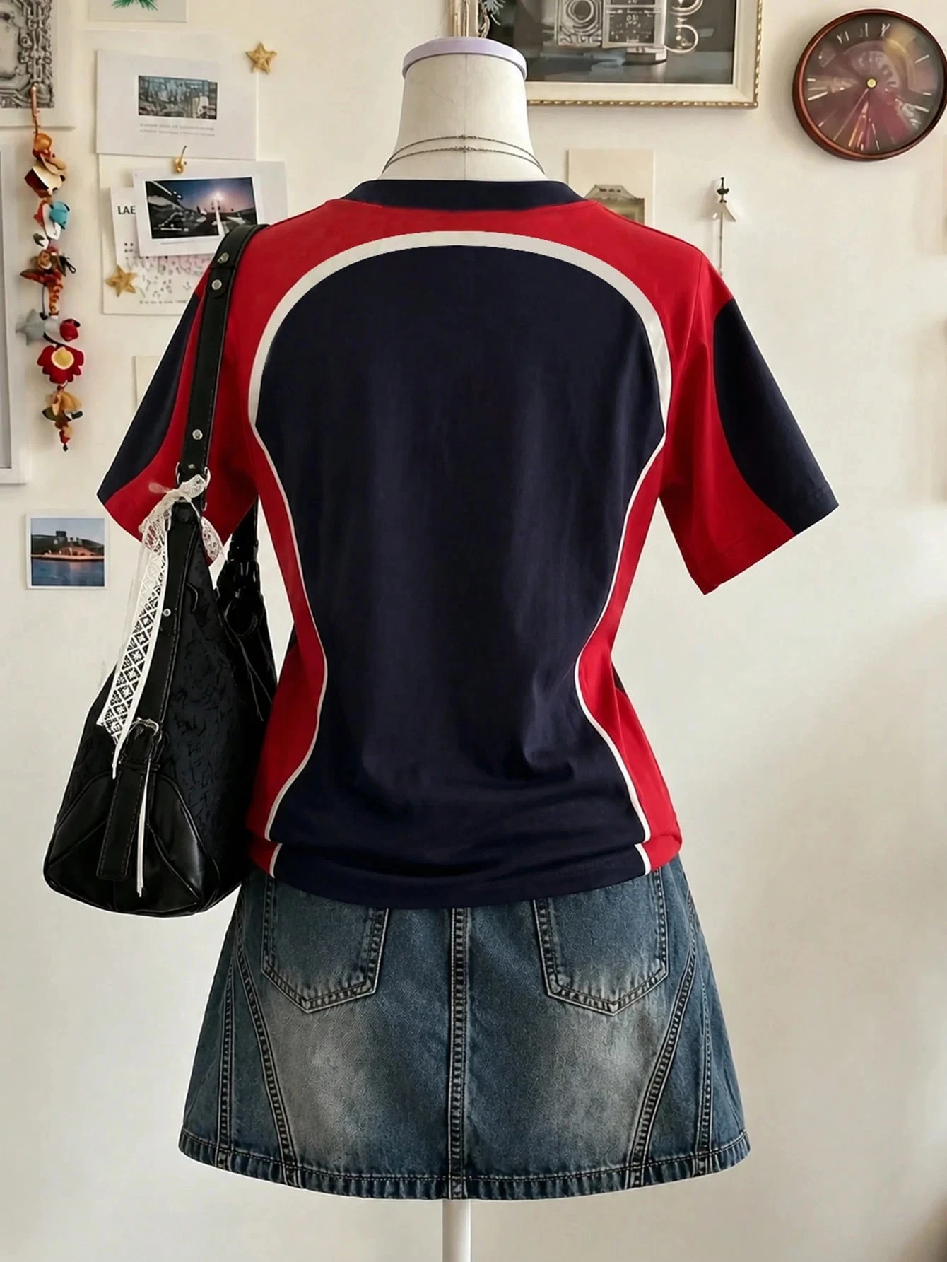 2026 Sommer Neue Vintage Oversized Grafik-T-Shirts Damen Y2k Streetwear Kurzarm-Tees Weibliche Lässige Sportliche Schwarze Paar-Tops – Detail 10