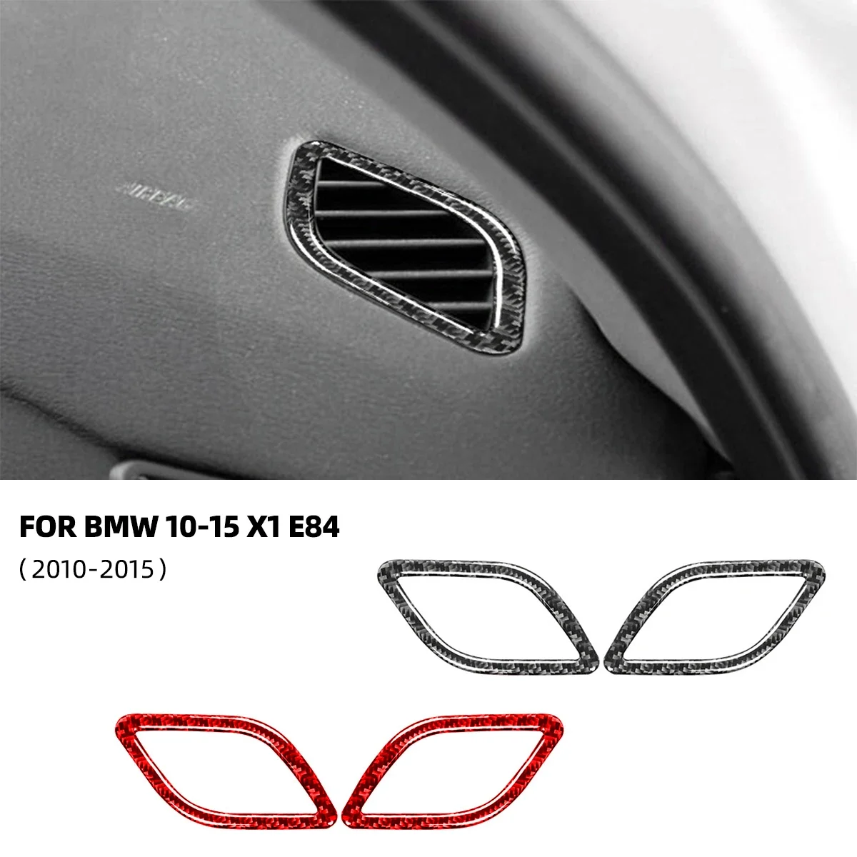 

For BMW X1 E84 2010-2015 Car-styling Carbon Fiber Instrument Air Vent Frame Decorative Car Accesorios Voiture Car Stickers Auto