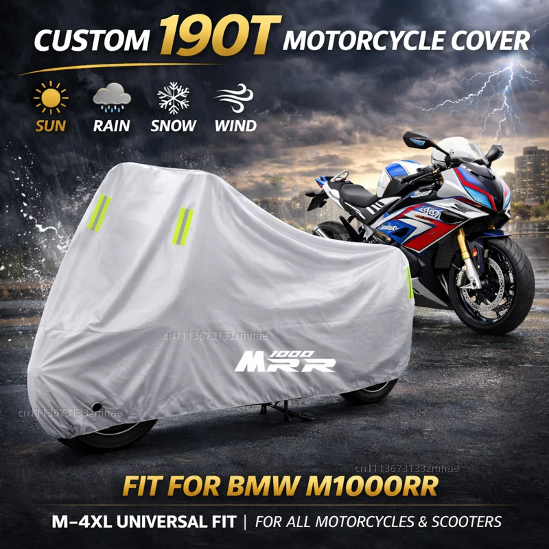 

For BMW M1000RR M 1000 RR 2019-2025 Motorcycle Cover Waterproof Heavy Duty Outdoor Rain Dust Sun Protector