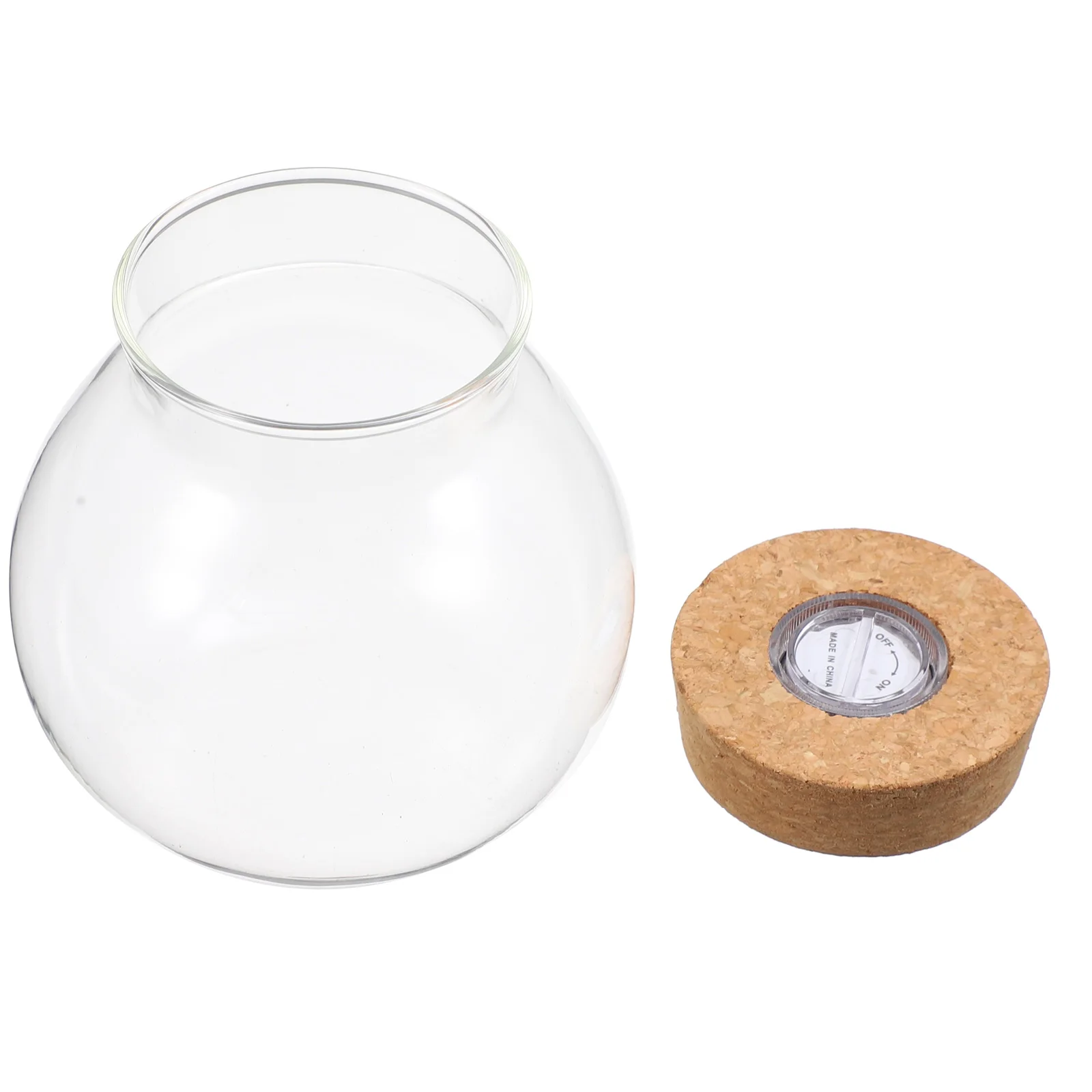 

LED Light Ecological Bottle Glass Tank Insulation Moss Fish for Small Wood Child