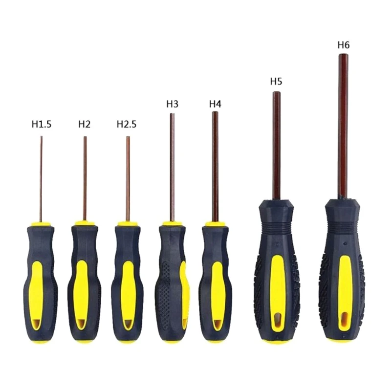 Allen Wrench Drill Bit Key Socket Bit Allen Screwdriver Bit with Rubber Handle Screwdriver 1.5mm-6mm