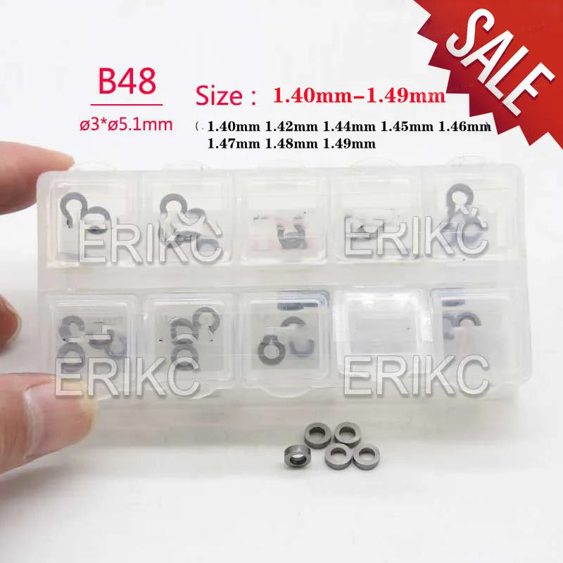 

ERIKC B48 SIZE 1.40MM-1.49MM Injector Calibration Shims KiT1.40MM 1.42MM 1.44MM 1.45MM 1.46MM 240 PCS /Box FOR Bos-ch 120 Series