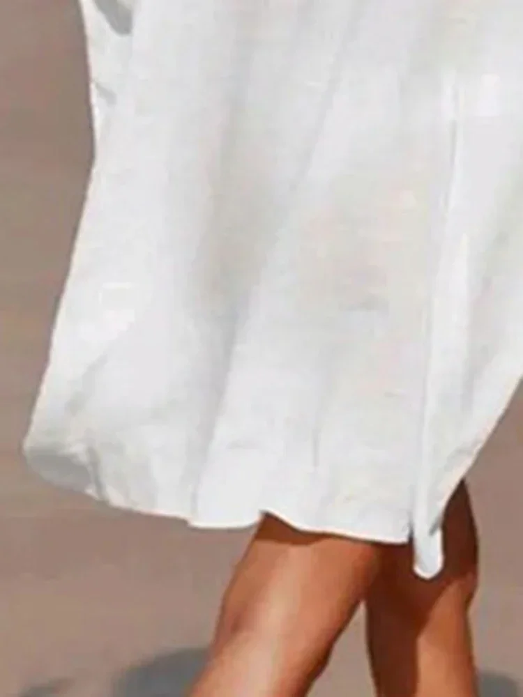 New Bikini Cover Up Women Beach Cover-Ups Hollow Out Solid See Through V-Neck Beach Dress Summer New Fashion Female Beachwear