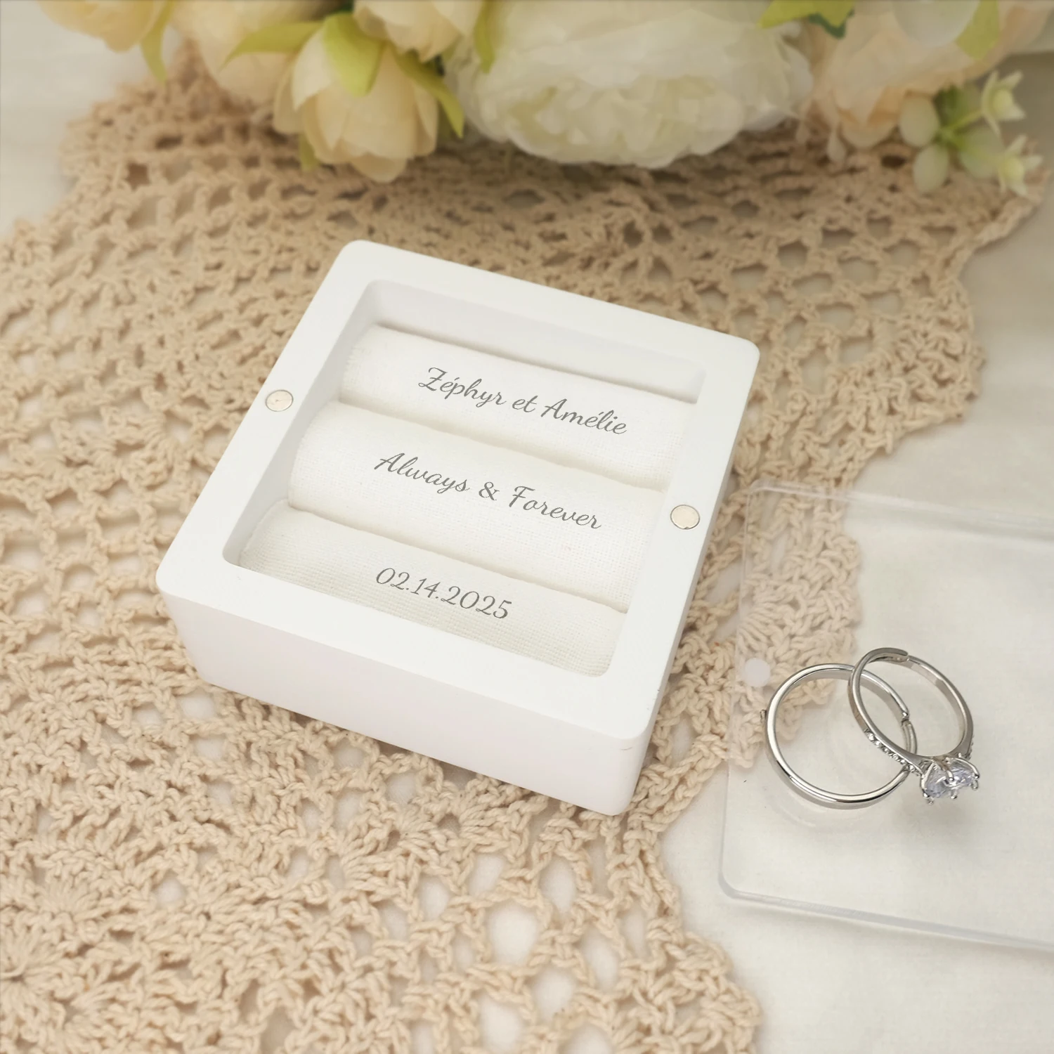 صندوق خاتم الزواج الشخصي، صندوق الخاتم للخطوبة، حامل الخاتم، صندوق الخاتم لحفل الزفاف صندوق خاتم الخطوبة #4