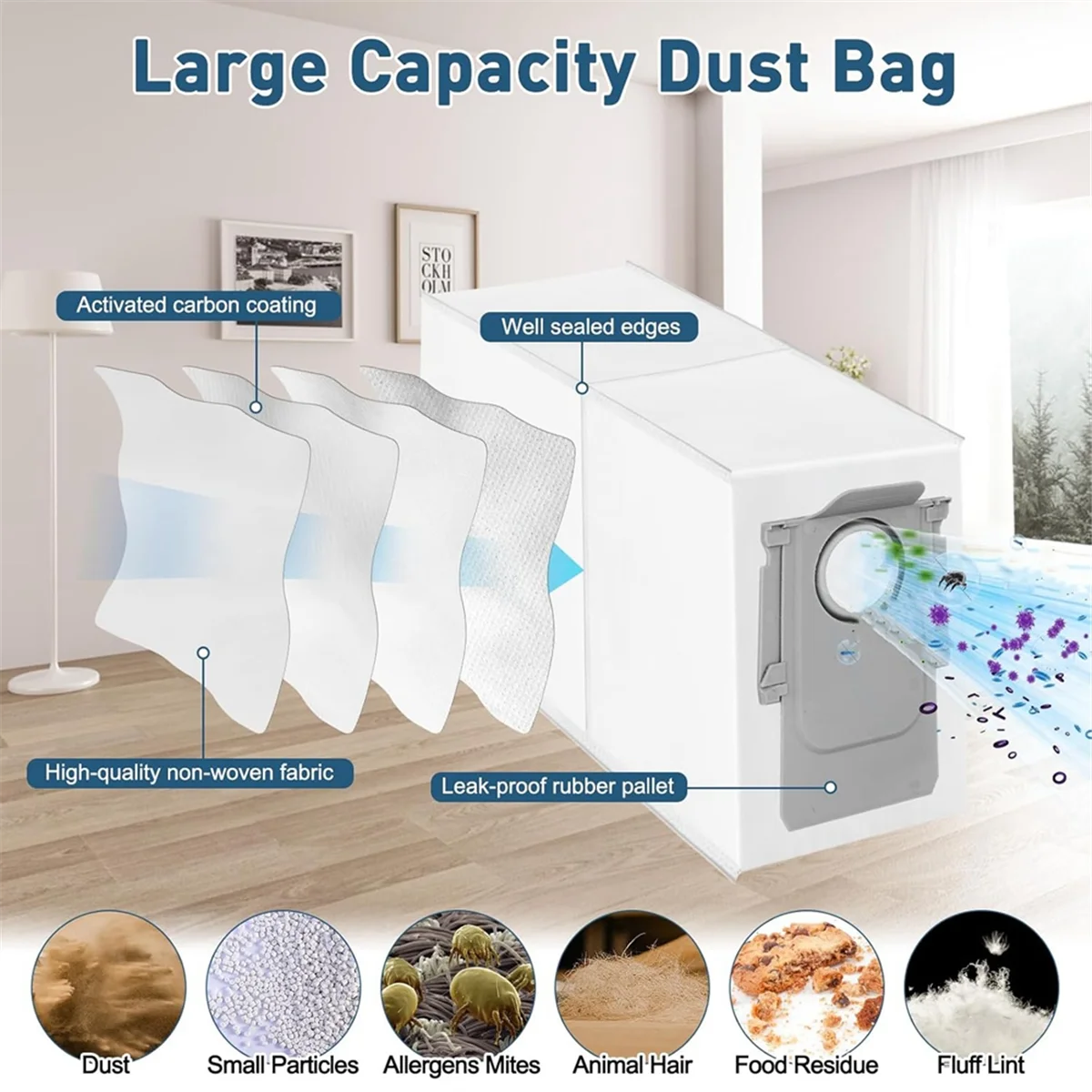 Untuk Roborock Qrevo Curve / P20 Pro / P10 penyedot debu, suku cadang pengganti penyedot debu Robot bantalan pel