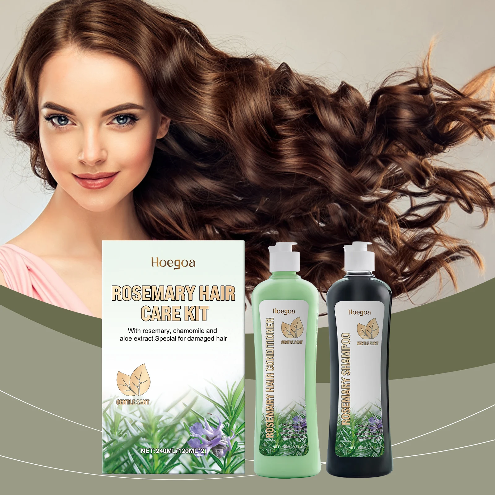 

Rosemary Hair Care Set Reduces Hair Breakage Prevents Split Hair Nourishes and Repairs The Scalp Enhances Elasticity Radiance