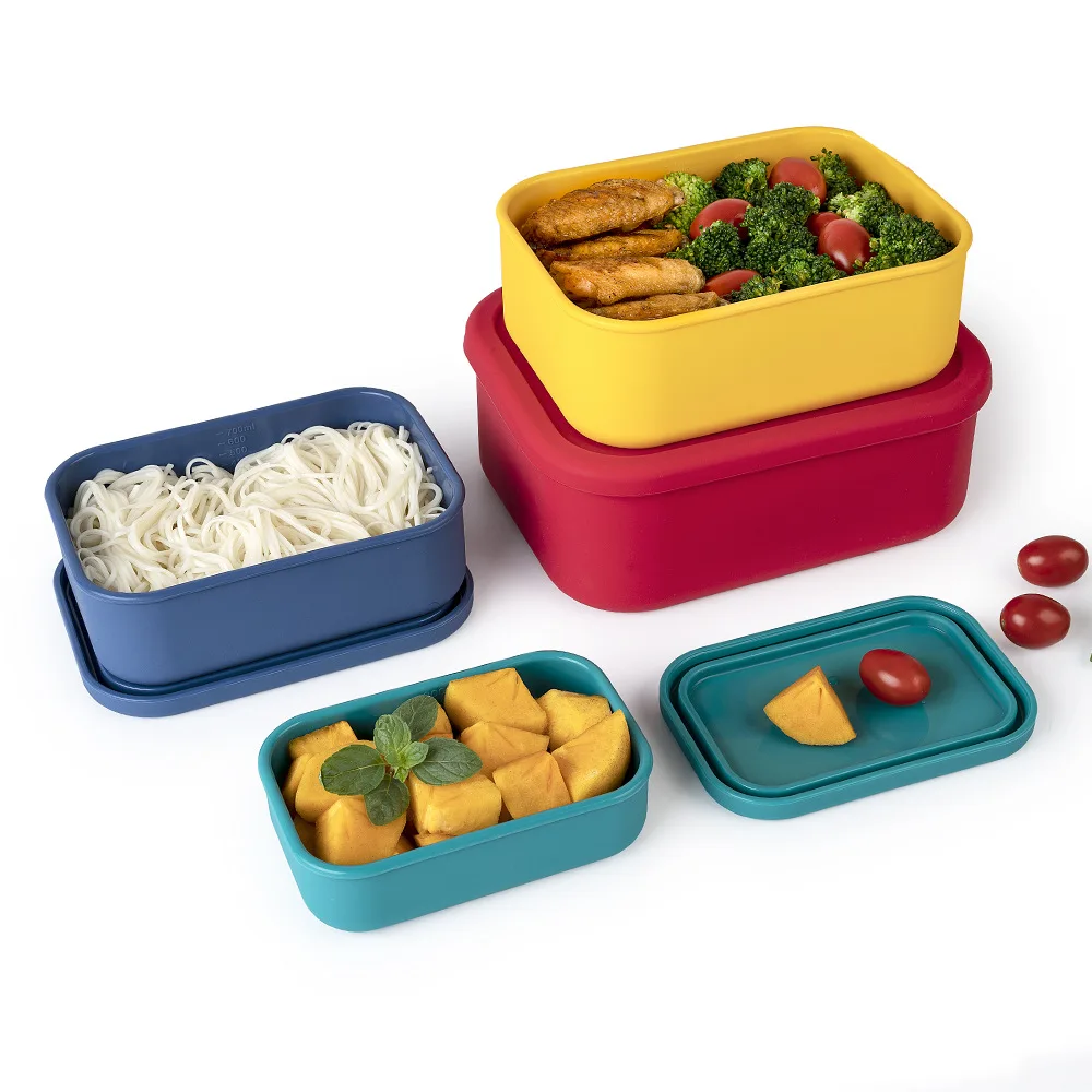 New Fresh Lunch Box, Silica Gel Lunch Box, Fresh Bowl, Silica Gel Bowl, Sealed Food Grade Fresh Box, Microwave Oven Available