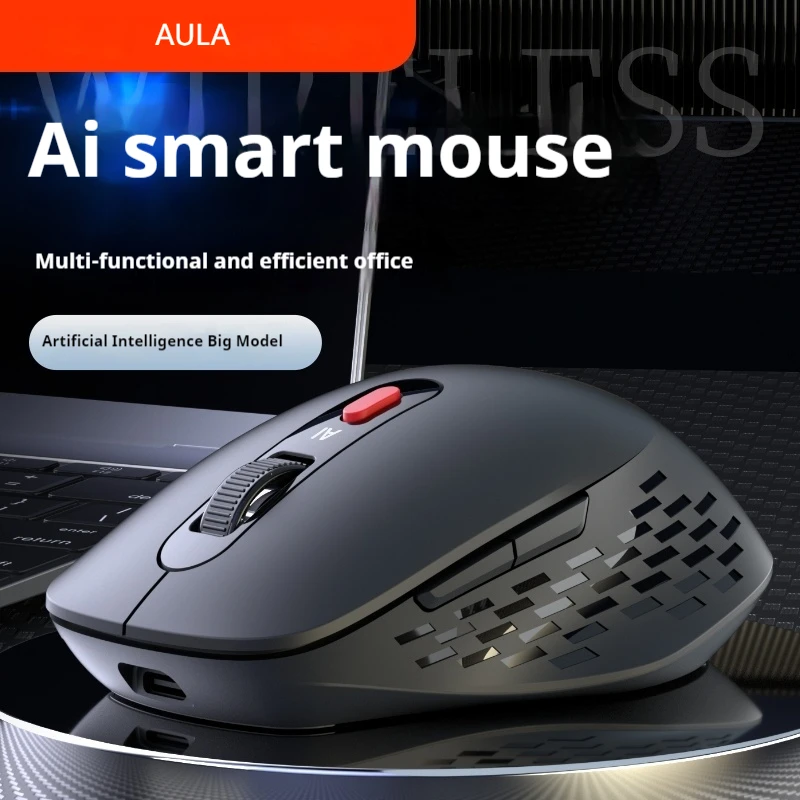 AULA Intelligent AI Mouse Wireless Bluetooth mute charge Notebook computer Create PPT writing Translate two modes Halloween gift