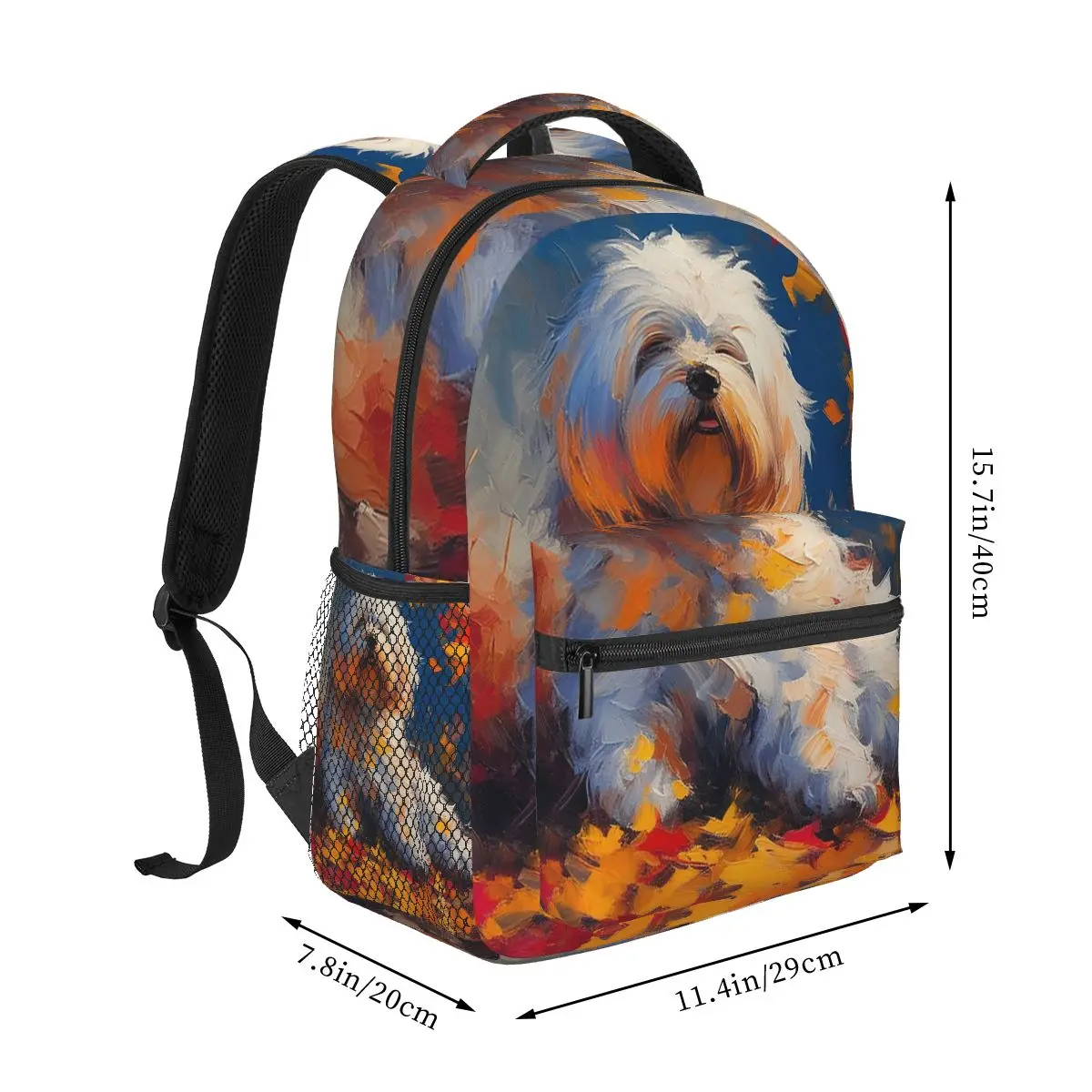 The Old English Sheepdog Radiant Glow Backpacks Boys Girls Bookbag Students School Bags Cartoon Travel Rucksack Shoulder Bag