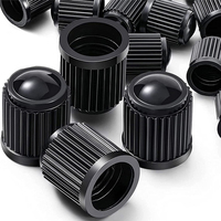 20PCS Car Tire Valve Plastic Black Bike Tyre Valve Caps O Rubber Ring Covers Dome Shape Dust Valve for Auto Motorcycle Cap Decor