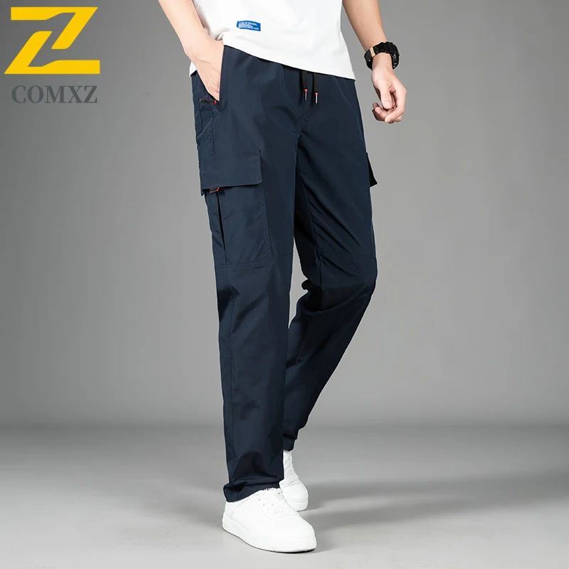 EiAO الرجال الربيع العمل السراويل المشي لمسافات طويلة في الهواء الطلق يندبروف مقاوم للماء متعدد جيب التخييم الصيد خفيفة الوزن دائم عادية 2025 #6