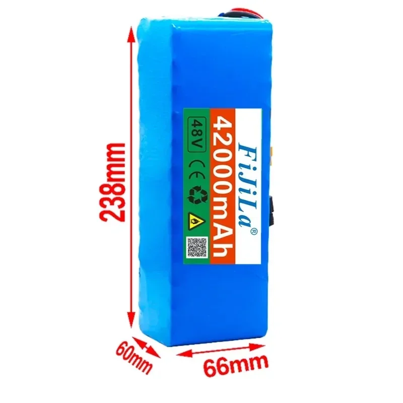 13S3P 18650 48V battery 42000mAh, one set of 1000W high-power electric BMS with+54.6V 2A charger