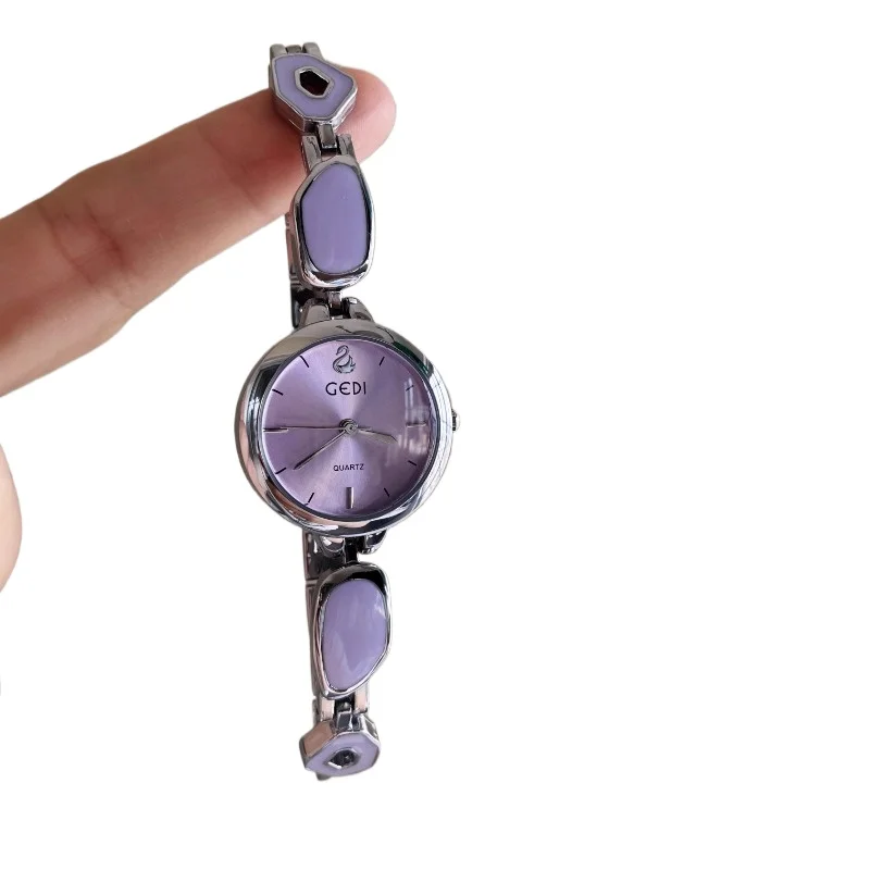 

Прозрачные синие часы неправильной формы, браслет, ниша, легкие, роскошные, простые и компактные женские часы